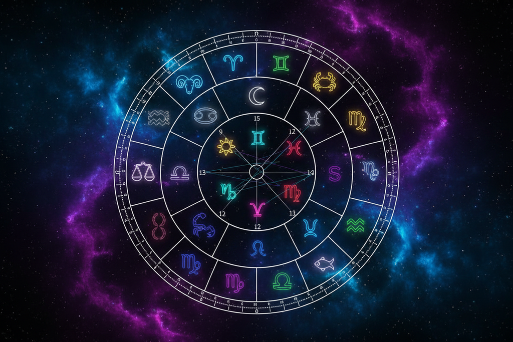 natal chart dark theme colors